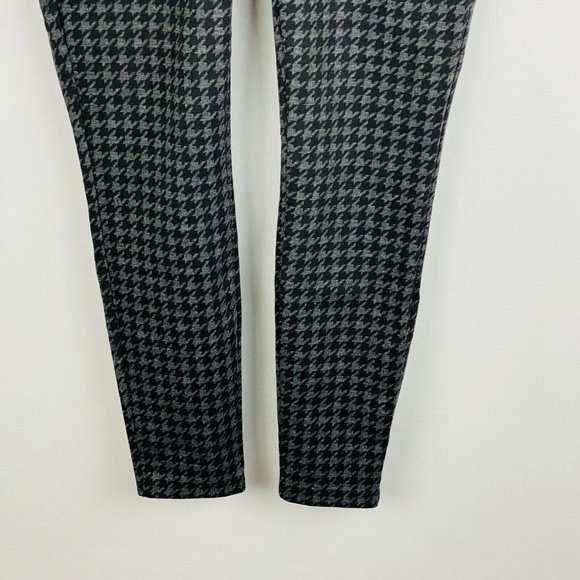 Maurices Womens Small S Regular Black Gray Houndstooth Pull On Skinny Pants - Picture 3 of 8